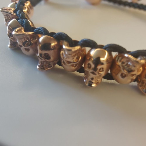 Links of London Rose Gold Vermeil Skull Bracelet