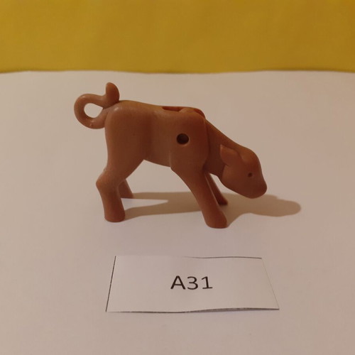 Playmobil calf A31 used, light brown color, loose neck