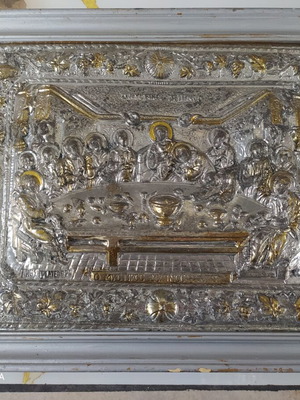 Last Supper silver plated 925 used, 35.3x27.5cm