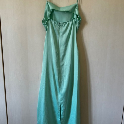 Midi satin dress green, like new, size S
