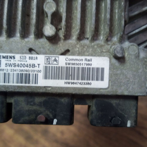 Engine computer for Peugeot 307 used, 5WS40045B-T, SW9650517980, 9647423380