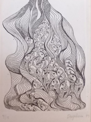 Despina 1979 signed numbered etching artwork