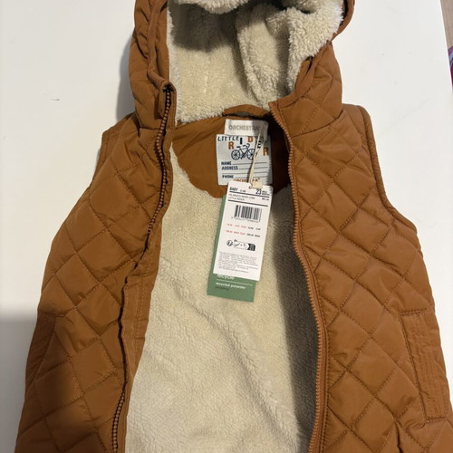 Camel vest with inner fur Orchestra new for boy up to 23 months