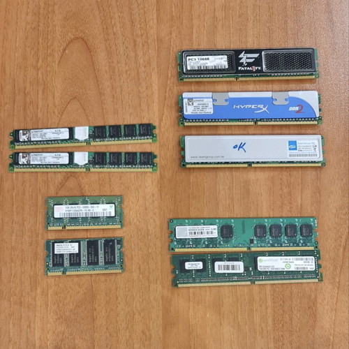 Μνήμες RAM μεταχειρισμένες για desktop και laptop, πακέτο 9 τεμαχίων
