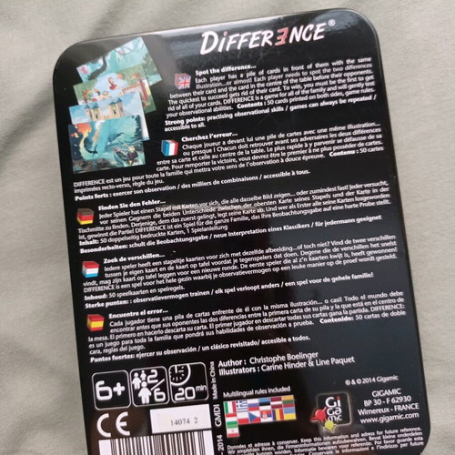 Difference game like new, observation puzzle