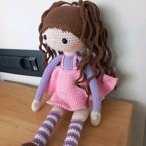 Handmade doll new, knitted 40 cm