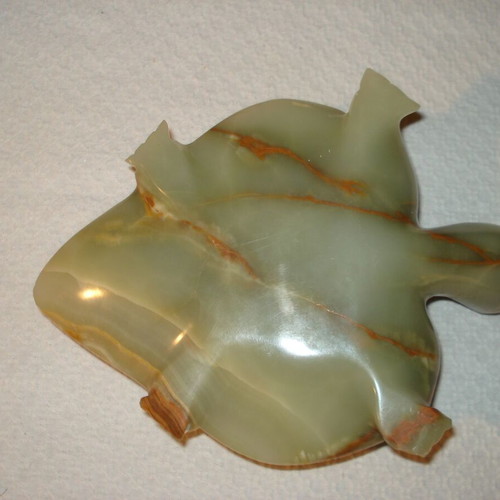 Decorative stone turtle used green brown