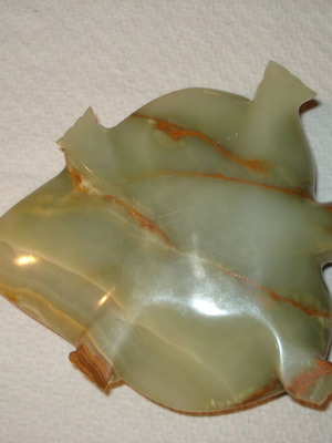 Decorative stone turtle used green brown