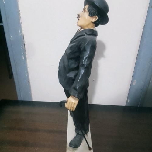 Charlie Chaplin vintage figure used, 35 cm miniature