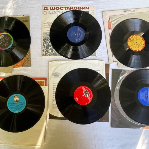 Set of 6 vinyl records by great composers used, classical