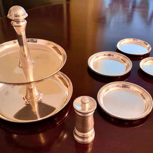 Silver-plated vintage 1960/70s grinder used decorative item