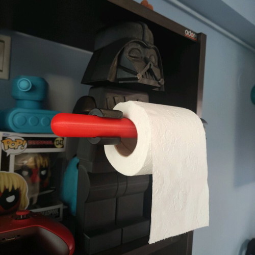 3d printed Starwars Lego miniature wall mounted paper holder Darth Vader like new