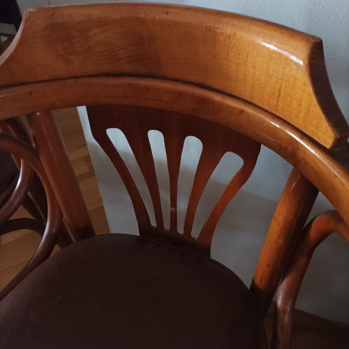 Καρέκλες βιεννεζικού ρυθμού σετ 2τμχ, καινούργιες με μικρό ράγισμα