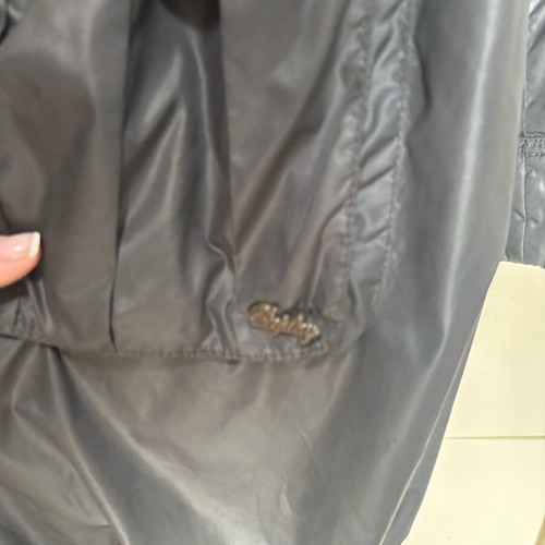 Replay trench coat with detachable lining and gathers, used