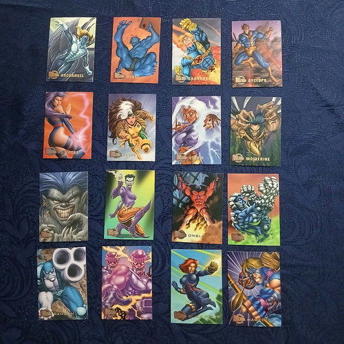 Marvel Onslaught Ultra 1996 card pack used, 54 cards