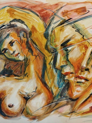 Sfiggas Logoi acrylic watercolor 35x50 cm like new