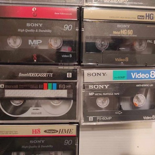 Video 8 cassettes used, pack of 13 pieces