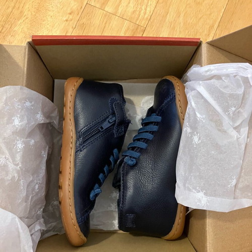 Camper blue leather boots new no 27