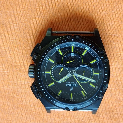Festina F16971/3 Chrono-Bike wristwatch like new, black and yellow