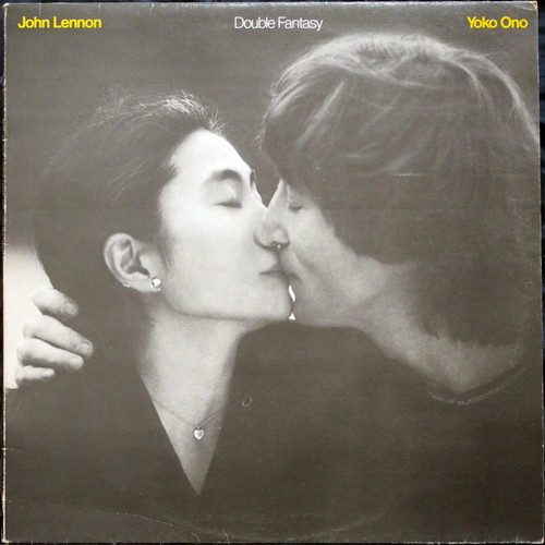 Double Fantasy vinyl record used, rock by John Lennon & Yoko Ono