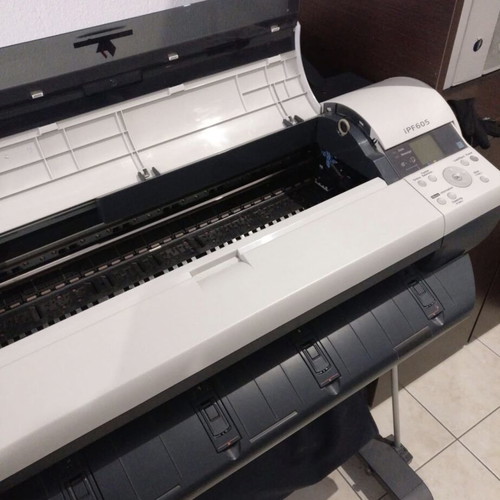 Canon iPF605 Plotter Printer used with stand