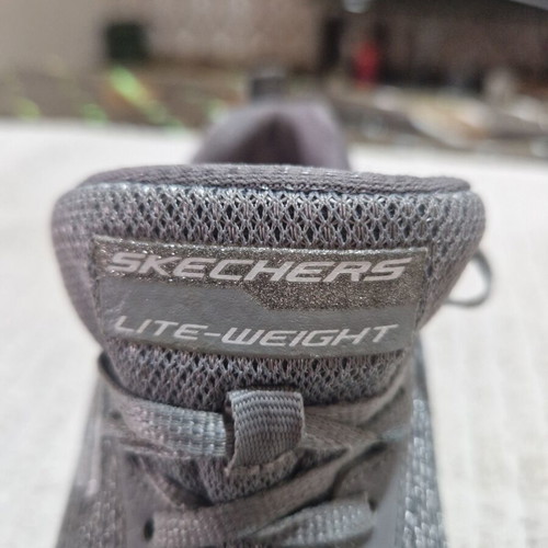 Skechers women's lightweight sneakers, size 38, grey with shimmer