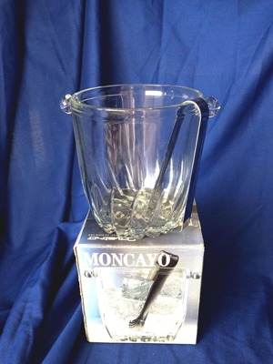 Bormioli Rocco Moncayo Ιταλικό γυάλινο μπολ για παγάκια με λαβίδα και κουτί καινούργιο