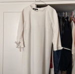 Depolo Black and White Dress with Pleated Back like new