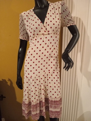 Noa Noa Baby Doll Dress new, 100% viscose, size M, burgundy beige