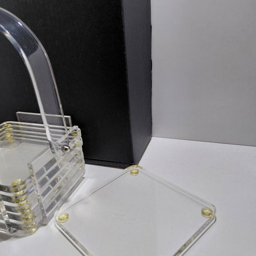Plexiglass coasters used
