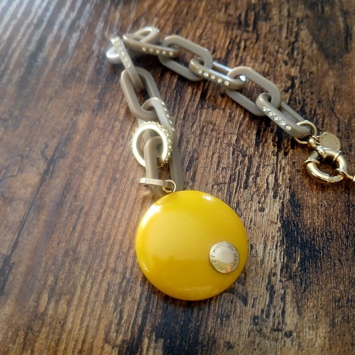 Marc by Marc Jacobs bracelet with yellow and grey charm