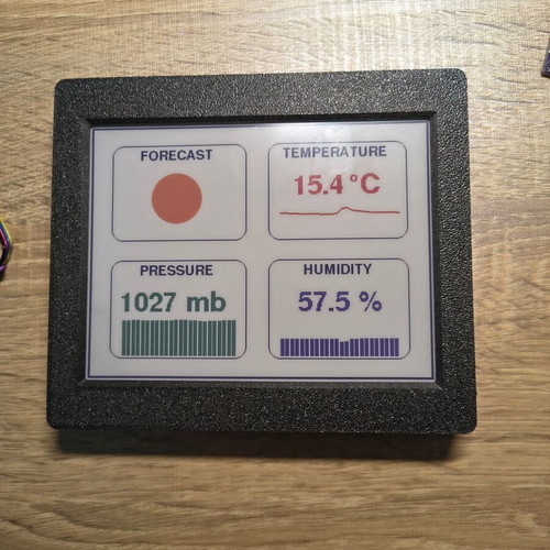 Esp32 Color Epaper Display with BME280 Sensor kit
