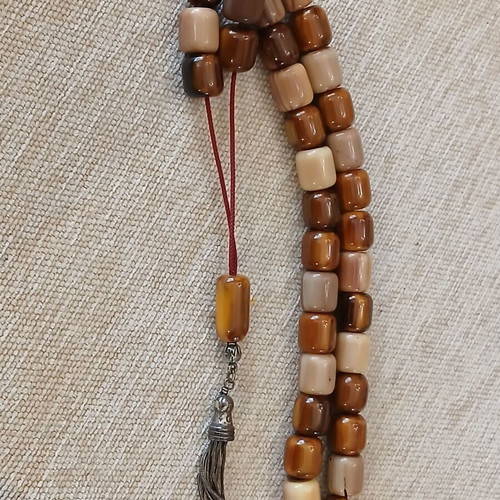 Komboloi old mastic with silver elements used