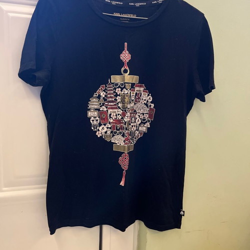 Karl Lagerfeld black Year of the Tiger graphic t-shirt XS like new