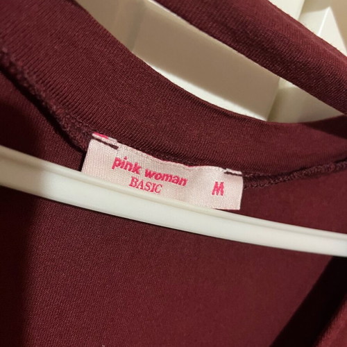 Pink Woman blouse with choker like new, size M