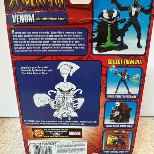 Venom figure Marvel Toy Biz new with Alien Ooze base Spider-Man 2002
