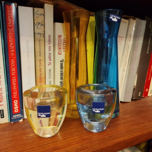 Leonardo vase and candle holder set like new