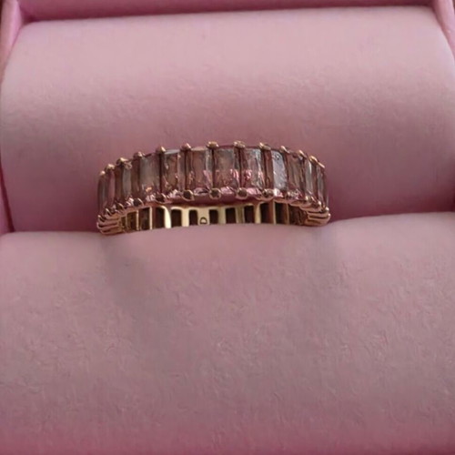 Swarovski jewelry set 18ct gold plated, like new, bracelet and rings