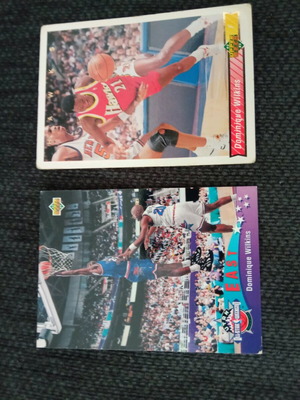 Upperdeck NBA Dominique Wilkins cards like new, 2 pieces