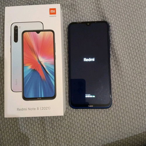 Redmi Note 8 used with box and case, blue, Android, Dual SIM