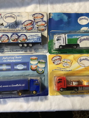 MAN trucks 4 pieces 1/87 HO new, Landliebe Dairy