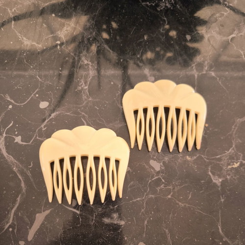 Vintage French hair combs 1989, handmade