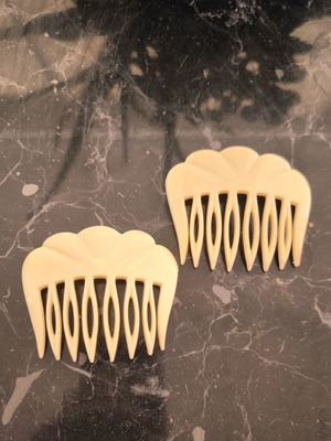 Vintage French hair combs 1989, handmade