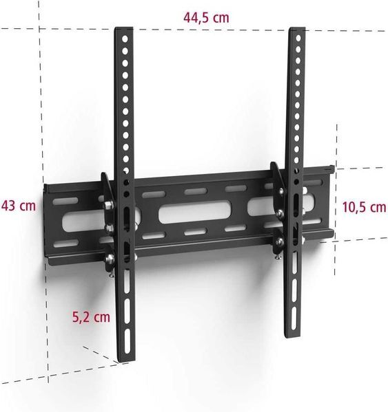Τοίχου στήριξη για TV HAMA 108716, Ρυθμιζόμενο, 32"-56", 30 κιλά, Μαύρο