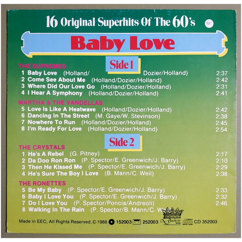 Baby Love vinyl record like new, R&B / Soul