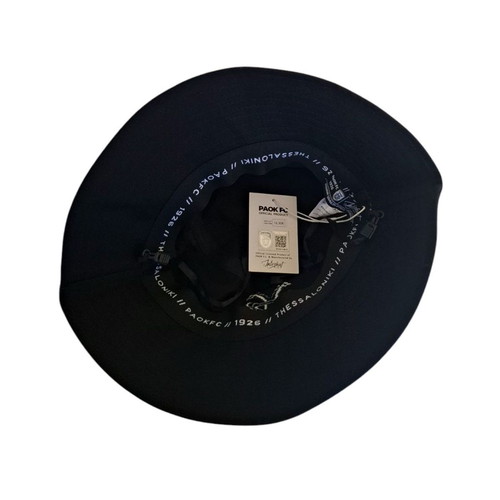 PAOK Bucket Hat Black with Adjustable Cord Official Product