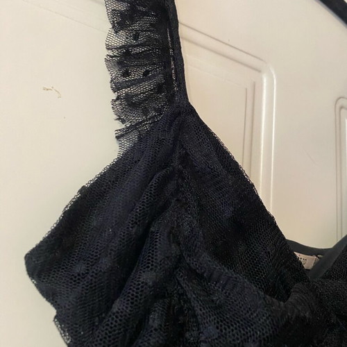 Attrattivo black tulle dress like new with satin belt