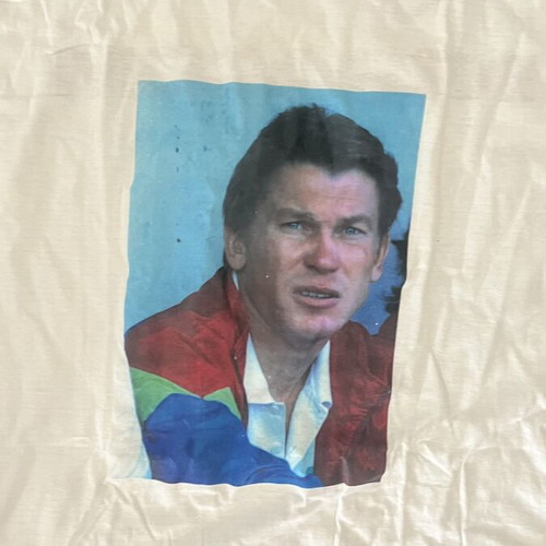 Olympiakos T-shirt used, tribute to Oleg Blokhin vs Ukrainian select team, XL