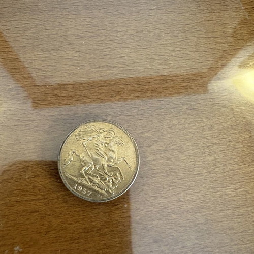 English gold coin, 7.8g, found in Mykonos sea