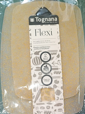 Tognana Flexi cutting board set new, 2 pieces, antibacterial plastic